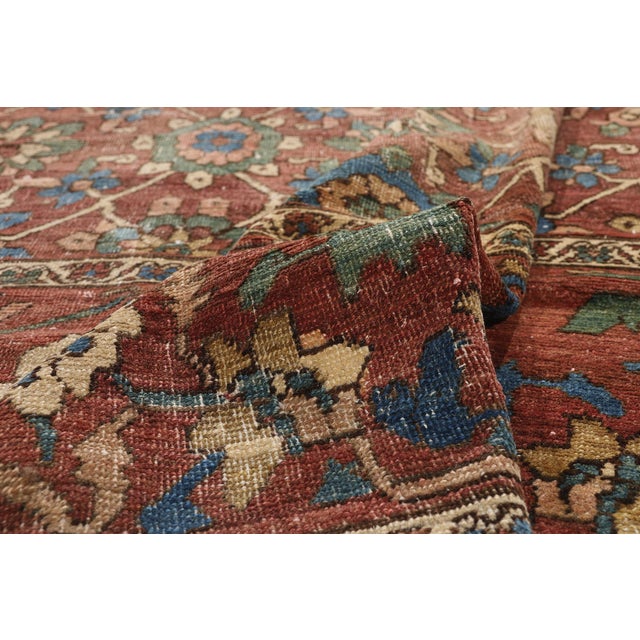 Antique Persian Bakshaish Rug, 10'09 X 14'08 For Sale In Dallas - Image 6 of 10