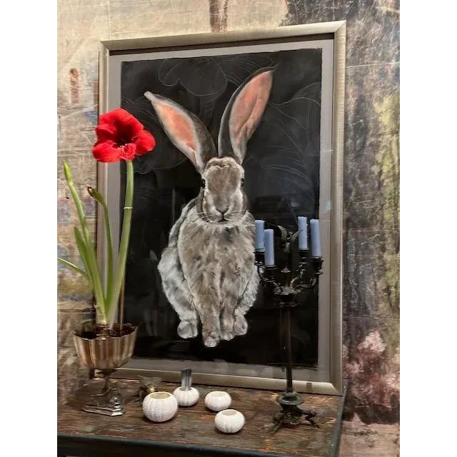 "Jack Rabbit 2" Original Expressionist Pastel Drawing For Sale In New York - Image 6 of 7