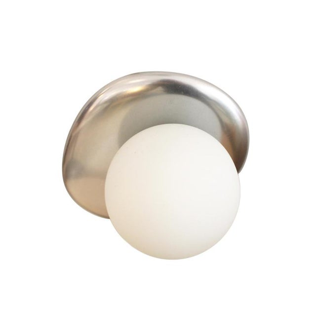 Glass Organic Murano Glass Wall Light with Opaline Diffuser, Italy, 1970s For Sale - Image 7 of 10