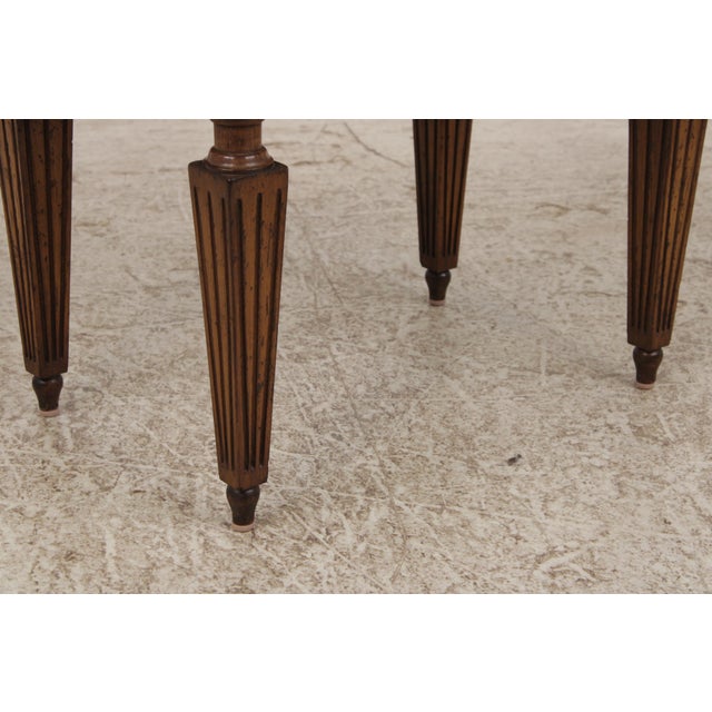 Pair Vintage Italian Neoclassical Marble Top Occasional Tables For Sale - Image 14 of 15