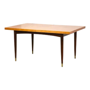 1960s Maple and Walnut Dining Table by American of Martinsville
