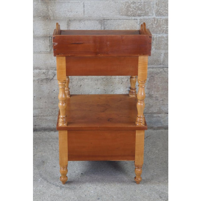 Mid 20th Century Mid 20th Century Early American Maple & Cherry Two Tier Side Table For Sale - Image 5 of 13