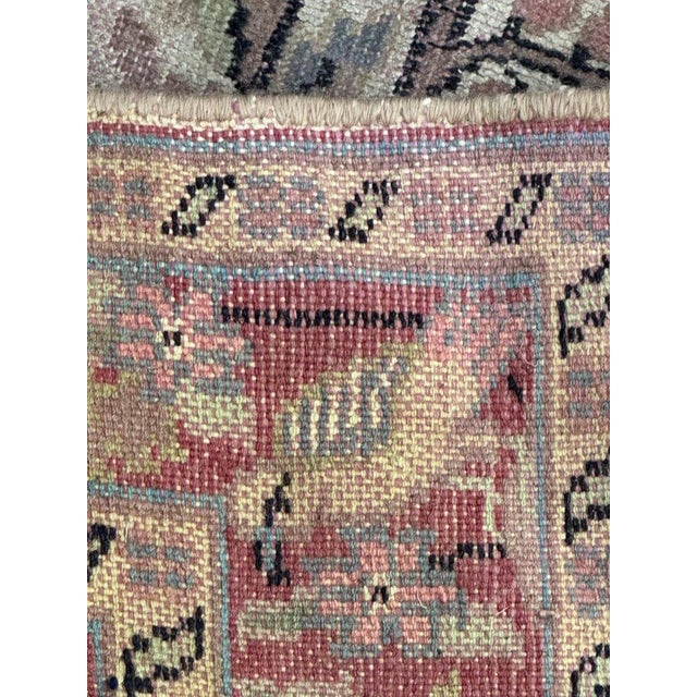 Small Vintage Silk and Wool Pakistani Rug from Bobyrugs, 1980s For Sale - Image 15 of 16