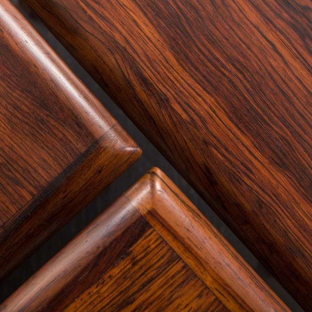 Vintage Danish Rosewood Nesting Tables by Kai Kristiansen for Vildbjerg Möbelfabrik, 1960s, Set of 3 For Sale - Image 13 of 16