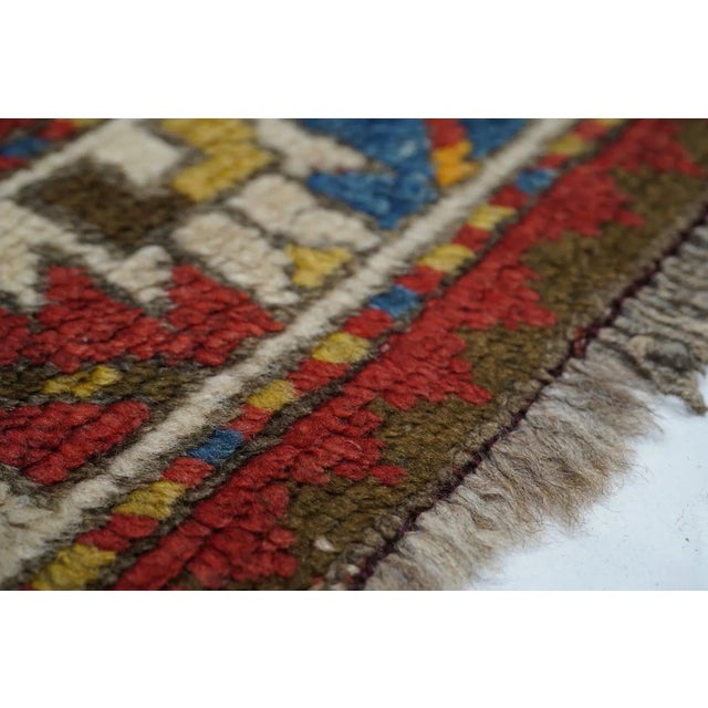 1900 - 1909 Antique Kazak Rug 4'1'' x 5'8'' For Sale - Image 5 of 9