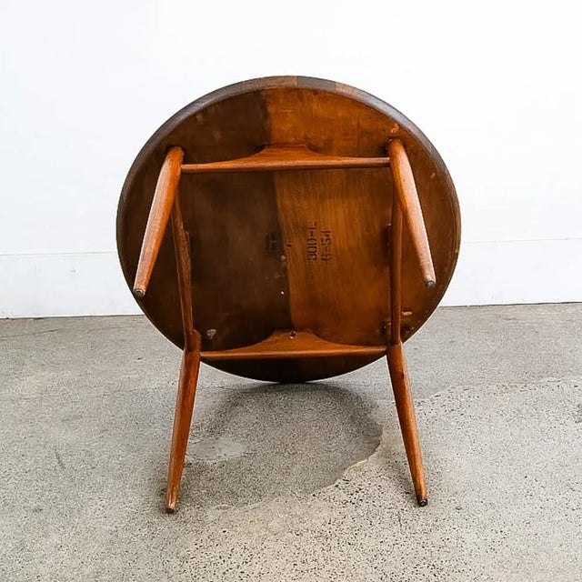 1960s Mid Century Modern End Table Side Round Heritage Henredon Walnut Vintage For Sale In Sacramento - Image 6 of 12