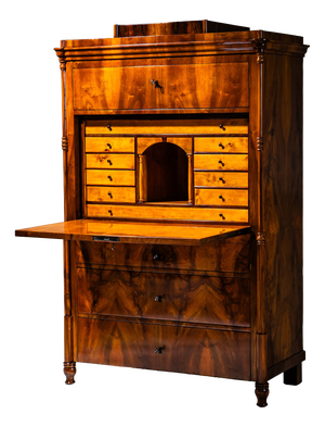 Biedermeier Walnut Secretary Desk, 1840