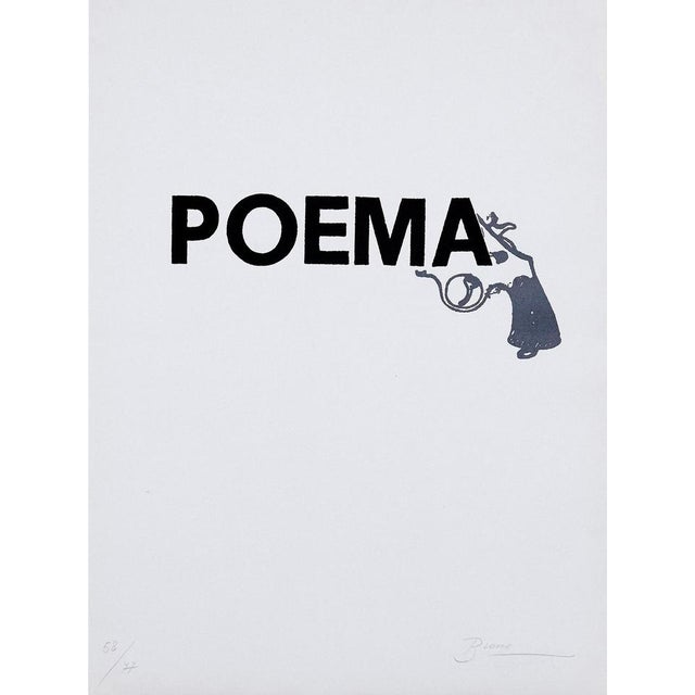 1980s Joan Brossa, Visual Poem, 1980s, Lithograph For Sale - Image 5 of 5