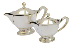 Sauceboats in Nickel Silver by Gio Ponti, 1930s, Set of 2