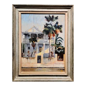 Ris Armstrong -Victorian House in Key West Florida C.1960s-Oil Painting