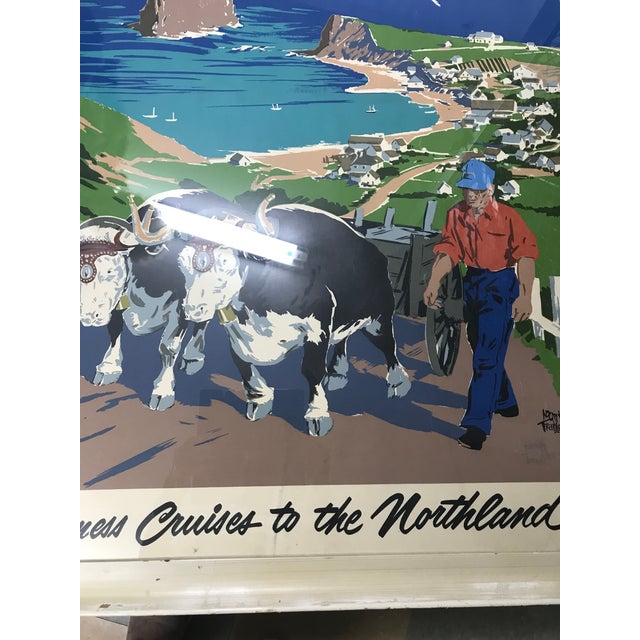 Original Silkscreen Poster Furness Cruises to the Northland Hand Signed by Artist Adolph Treidler For Sale - Image 4 of 12