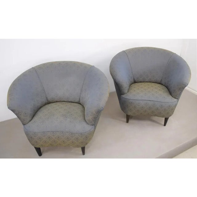 Armchairs in Style of Ico Parisi, Italy, 1950s, Set of 2, in None conditions. Designed 1950 to 1959