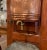 Wood 18th Century French Brass Lavabo Fountain From Normandy on Carved Cherry Door For Sale - Image 7 of 12