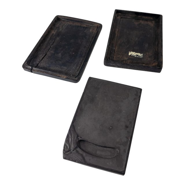 19th Century or Earlier Chinese Duan Inkstone With Zitan Box For Sale