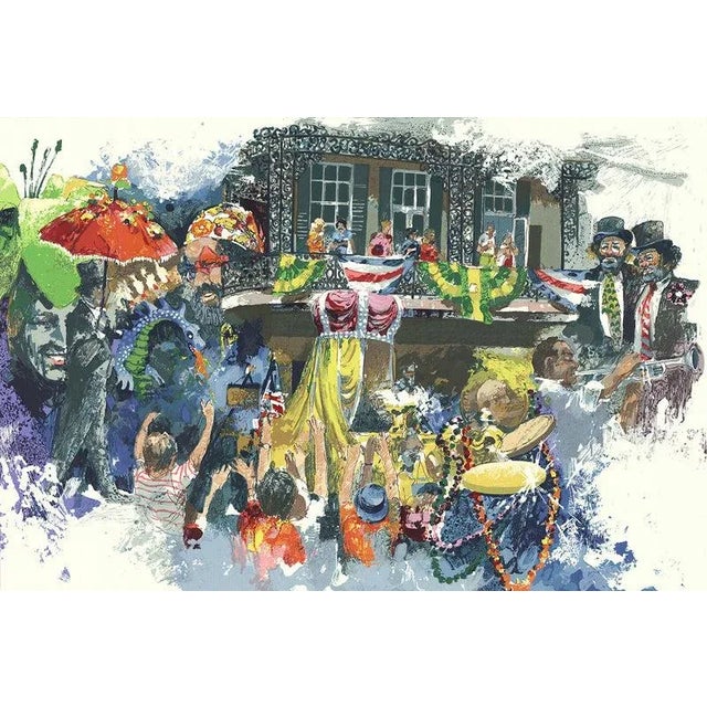 Artist: Wayland Moore Title: Parade Scene Year: 1977 Signed: No Medium: Serigraph Paper Size: 23.75 x 35.5 inches ( 60.325...