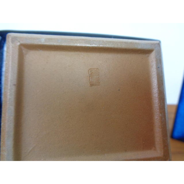 Blue Japanese Ceramic Vases, 1960s, Set of 2 For Sale - Image 15 of 16