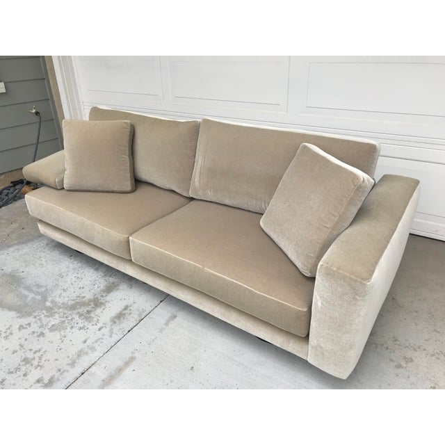 Early 21st Century Mauro Lipparini for Saporiti Italia Mohair Sofa For Sale - Image 5 of 10