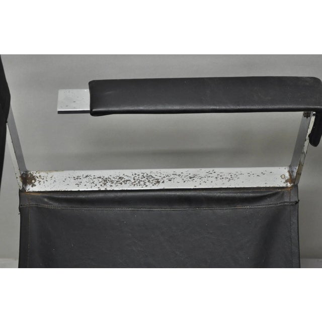 Vintage Alessandro Albrizzi Italy Mid Century Modern Chrome Director Chair Pair For Sale - Image 9 of 18