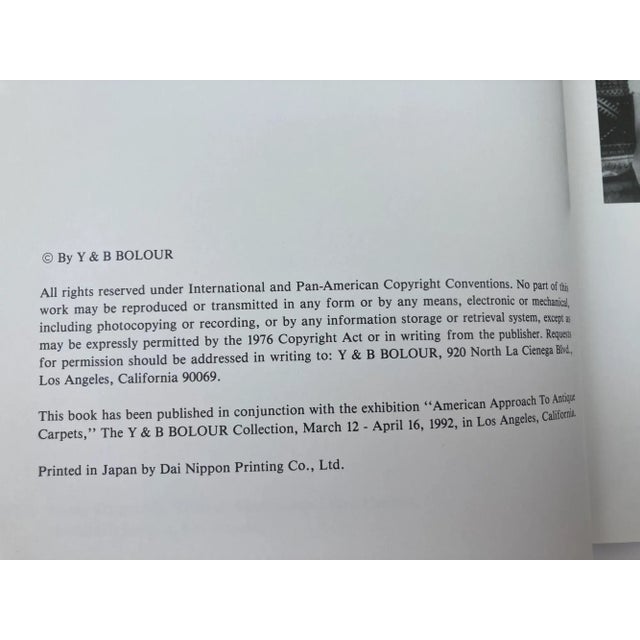 Late 20th Century American Approach to Antique Carpets the Y & B Bolour Collection Los Angeles Usa For Sale - Image 5 of 12