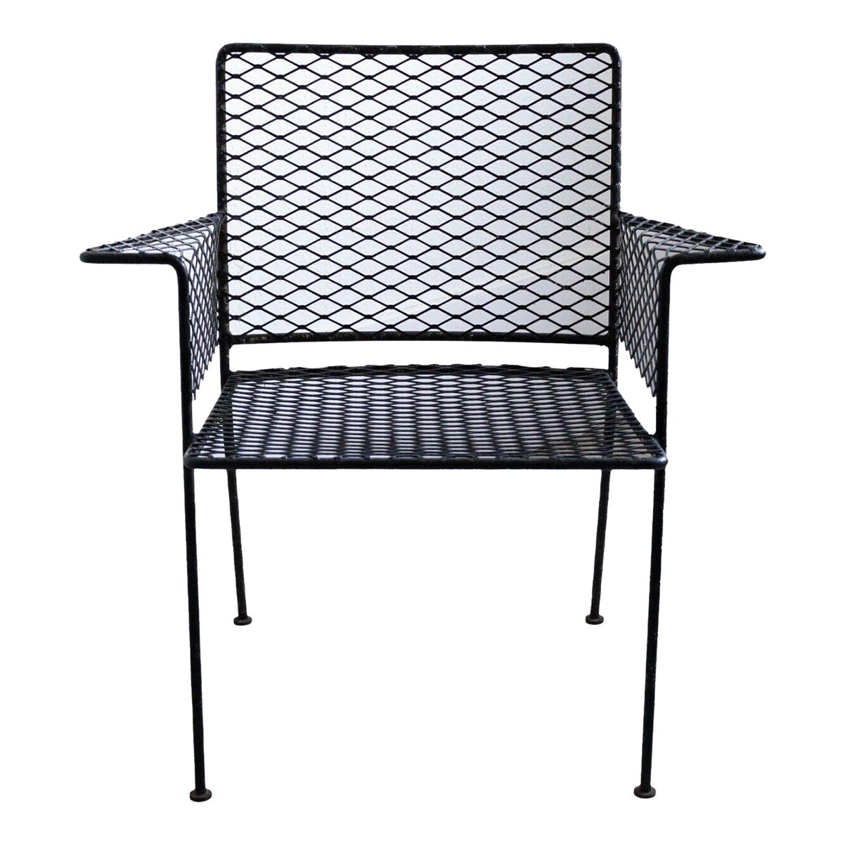 Mid 20th Century MidCentury Modern Woodard Wrought Iron Accent Chair