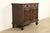 English Berkey & Gay Antique English Jacobean Carved Walnut and Burl Wood Bar Cabinet or Server, Circa 1920s For Sale - Image 3 of 15