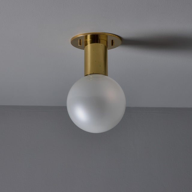 1970s Motoko Ishii Opaline Glass and Metal Ceiling or Wall Light for Staff Leuchten For Sale - Image 10 of 18
