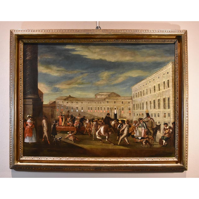Workshop of Michelangelo Cerquozzi, Carnival Rome Piazza Colonna, 1640, Oil on Canvas For Sale - Image 18 of 18