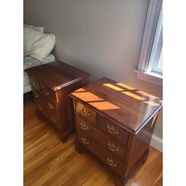 L. & J.G. Stickley, Inc. Stickley Pair of Nightstands For Sale - Image 4 of 9