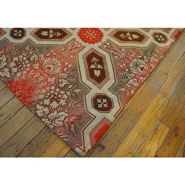 Textile Mid 19th Century American Ingrain Carpet ( 12' 6" x 13' 4" - 381 x 406 cm ) For Sale - Image 7 of 8