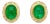 8.47 Carat Cabochon Emerald and Diamond Halo Stud Earrings - 2 Pieces For Sale