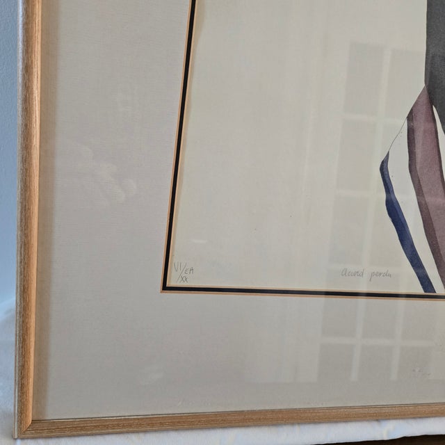 Vintage Charlotte Reine "Accord Perdu" Framed Artist Proof Number VI Signed and Numbered *Flaw* For Sale - Image 6 of 18