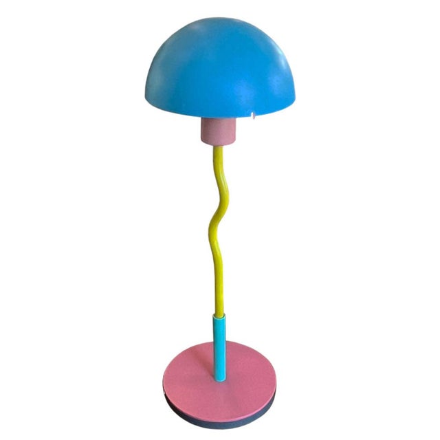 A lovely colourful table lamp - made in the postmodern style and bought from 'products', 4-6 northington street, london,...