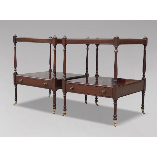 Edwardian Mahogany Side Tables, 1910s, Set of 2 For Sale - Image 4 of 9