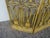 1970s Vintage French Country Yellow Ornate Three Panel Fireplace Screen For Sale - Image 5 of 18