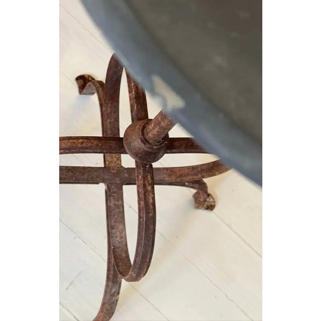 19th C. French Slate Top Drinks Table or Side Table For Sale In New York - Image 6 of 9