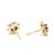 Stones: ruby, 2 round 4 mm .70ctw diamond, 16 round brilliant cut 1.5 mm .25ctw GH color/ SI1-2 clarity Length: 7.4 mm...