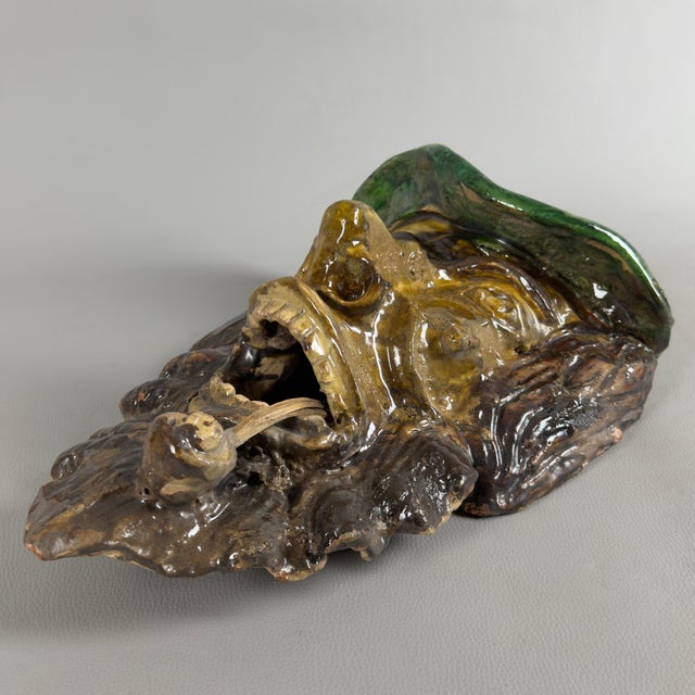 Antique Calabrian Majolica Terracotta Wall Mask, 20th Century For Sale - Image 4 of 12