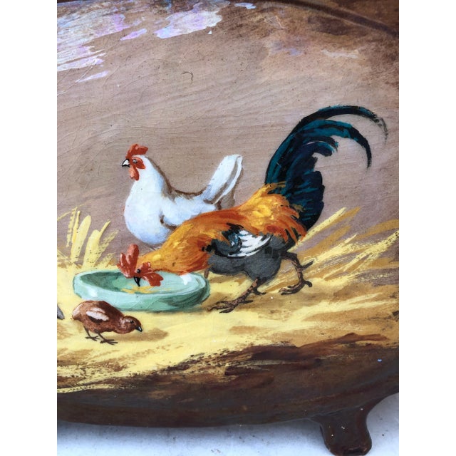 Ceramic Large 19th French Jardiniere With Horses & Barnyard Albert Lebarque For Sale - Image 7 of 11