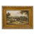 Horse and Hunter With Hounds Painting Reproduction Print on Canvas, 10x16", Antiqued Gold Wood & Gesso Frame For Sale