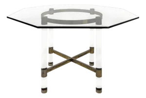 Brass and Acrylic Glass Table by Sandro Petti for Metalarte, 1970