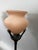 Vintage Torchiere Torch Light Vase Shaped Amber Beaux Arts Mission Style Table Lamps - A Pair For Sale - Image 4 of 16