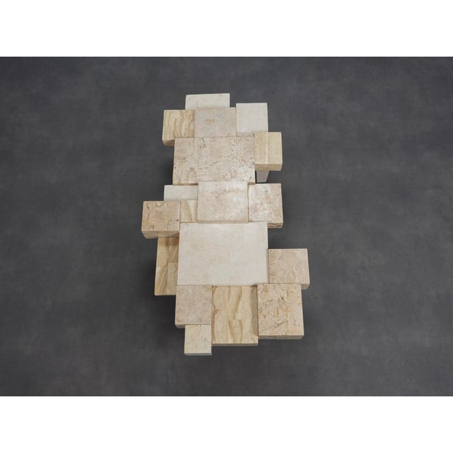 1970s Architectural Travertine Coffee Table, Belgium, 1970s For Sale - Image 5 of 10