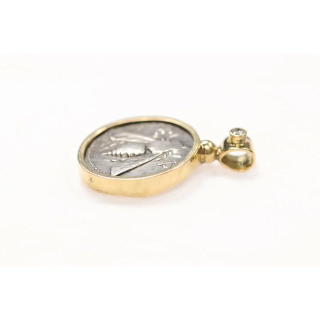 Antique Bee & Stag Tetradrachm With Diamond & 18k For Sale - Image 10 of 12
