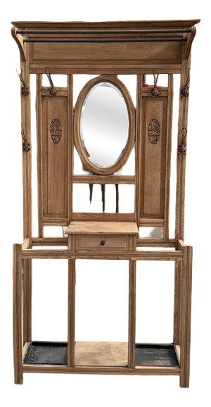 Early 20th Century Oak Entrance Hall Rack