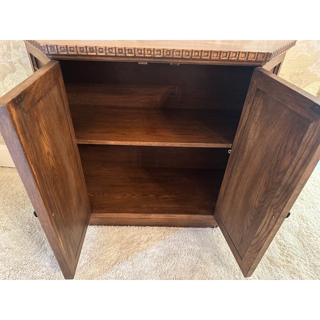 Wood Vintage Romweber Viking Oak Zodiac Console Cabinet For Sale - Image 7 of 10