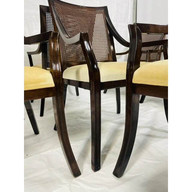 Set of 8 Rose Tarlow Solid Wood & Cane Back Armchairs, Made in Los Angeles, Usa For Sale - Image 14 of 18