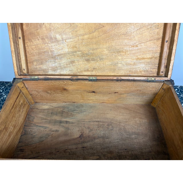 Antique Hand-Carved Indian Exotic Hardwood Dowry Chest, 1890s For Sale - Image 12 of 18