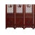 Chinese Reddish Brown Stain 4 Seasons Flower Wood Panel Floor Screen For Sale In San Francisco - Image 6 of 13