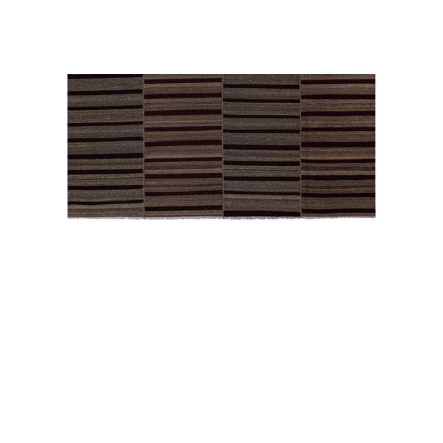 Mid-Century Modern 1960s Oversize Bohemian Striped Wool Kilim Rug 9'2'' X 11'4'' For Sale - Image 3 of 12