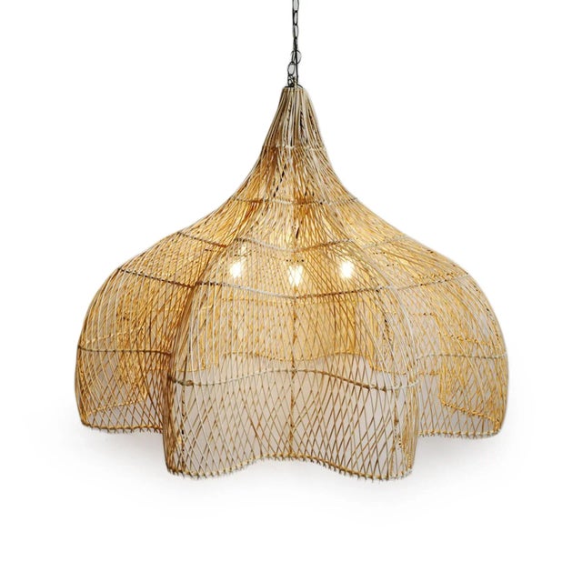 Contemporary Matador Wicker Pendant Medium For Sale - Image 3 of 12